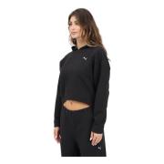 Gestructureerde Studio Hoodie Zwart Vrouwen Puma , Black , Dames