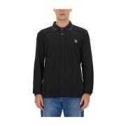 Zebra Patch Polo Shirt PS By Paul Smith , Black , Heren