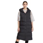 Lang Hooded Damesvest Canadian Classics , Black , Dames