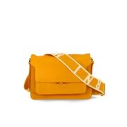 Oranje Trunk Schoudertas met drukknoopsluiting Marni , Orange , Dames