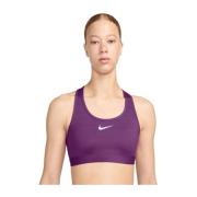 Sportieve Swoosh Beha Nike , Purple , Dames