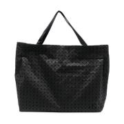 Zwarte Geometrische Katoenen Tas Issey Miyake , Black , Heren