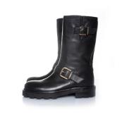 Pre-owned Leather boots Jimmy Choo Pre-owned , Black , Dames