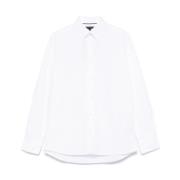 Witte Katoenen Knoop-Down Overhemd Tommy Hilfiger , White , Heren