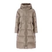 Gewatteerde Duifgrijze Jas Herno , Beige , Dames