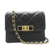 Pre-owned Leather chanel-bags Chanel Vintage , Black , Dames