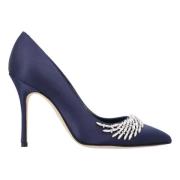 Fabric heels Manolo Blahnik , Purple , Dames