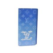 Pre-owned Canvas wallets Louis Vuitton Vintage , Blue , Dames