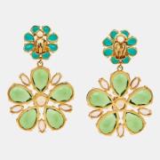 Pre-owned Metal earrings Dolce & Gabbana Pre-owned , Green , Dames