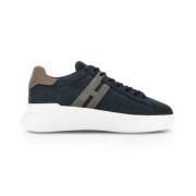 Navy Blauwe Sneakers met Topdetails Hogan , Gray , Dames