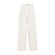 Natuurlijke Wijde Broek Haikure , White , Dames