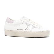 Witte Leren Sneakers met Sterdetail Golden Goose , White , Dames