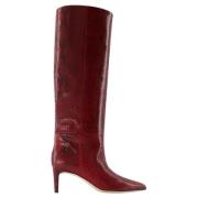 Leather boots Paris Texas , Red , Dames