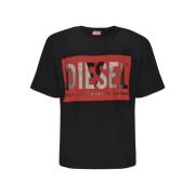 Stijlvolle T-shirts en Polos Diesel , Black , Heren