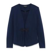 Blazer met voorsluiting V-hals Emporio Armani , Blue , Dames