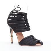 Pre-owned Satin heels Gucci Vintage , Black , Dames