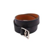 Pre-owned Leather bracelets Hermès Vintage , Black , Dames