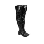 Pre-owned Leather boots Prada Vintage , Black , Dames