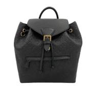 Pre-owned Leather backpacks Louis Vuitton Vintage , Black , Dames