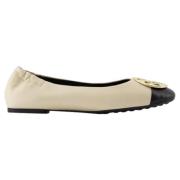 Leather flats Tory Burch , Beige , Dames