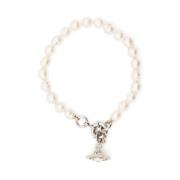 Parel Bedel Kristal Sieraden Vivienne Westwood , White , Dames