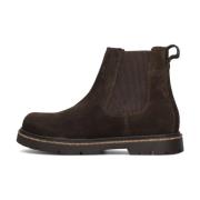 Bruine Suède Chelsea Boots Heren Birkenstock , Brown , Heren