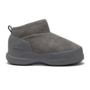 Grijze Suède Lage Laars, Unisex Design Moon Boot , Gray , Heren