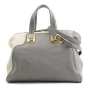 Pre-owned Leather fendi-bags Fendi Vintage , Gray , Dames