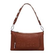 Bruine Handtas 24Wayp02 Ritssluiting Desigual , Brown , Dames