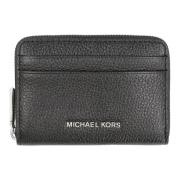 Portemonnee van Gegranuleerd Leder met Rits Michael Kors , Black , Dam...