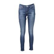 Blauwe Denim Skinny Jeans met Borduurwerk Tommy Hilfiger , Blue , Dame...