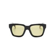 Stijlvolle Zwart Zilver Khaki Zonnebril Jacquemus , Black , Dames