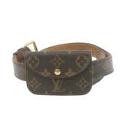 Pre-owned Canvas belts Louis Vuitton Vintage , Brown , Dames