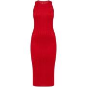 Elegante Zwarte Jurk voor Vrouwen Issey Miyake , Red , Dames