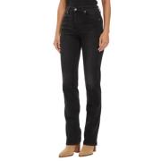 Zwarte Straight Leg Jeans Liu Jo , Black , Dames