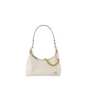 Witte leren schoudertas met bovenhandvat Coach , Beige , Dames