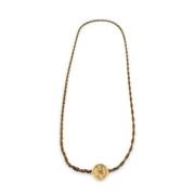 Pre-owned Metal necklaces Chanel Vintage , Yellow , Dames