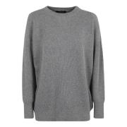 Grijze Geribbelde Trui Aw24 Fabiana Filippi , Gray , Dames