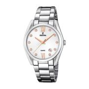 Elegante Stalen Dameshorloge Festina , Gray , Dames