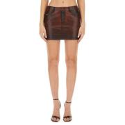 Slim Fit Rok Diesel , Brown , Dames