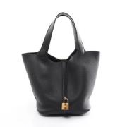 Pre-owned Leather handbags Hermès Vintage , Black , Dames