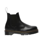 Chelsea Leren Laarzen Gladde Afwerking Dr. Martens , Black , Dames