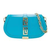 Pre-owned Leather shoulder-bags Versace Pre-owned , Blue , Dames