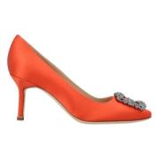 Fabric heels Manolo Blahnik , Orange , Dames