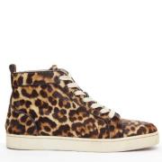 Pre-owned Fabric sneakers Christian Louboutin Pre-owned , Brown , Here...