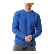 Blauwe Crew Neck Sweater Njord Dstrezzed , Blue , Heren