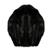 Zwarte Faux-Fur Hoodie Jas Givenchy , Black , Dames