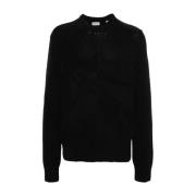 Grijze Sweater voor Mannen Aw24 Burberry , Black , Heren