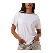 Klassieke Katoenen Tee Korte Mouw Top Summum Woman , White , Dames