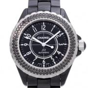 Pre-owned Stainless Steel watches Chanel Vintage , Black , Dames